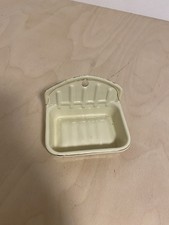 Emaille Seifenschale Vintage Beige Seifenhalter Seifenablage