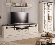 Wohnwand Schrankwand weiß