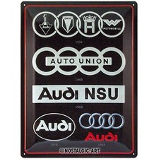 Relief-Blechschild "Audi Logo