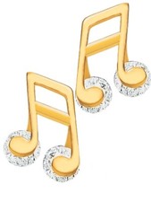 Ohrringe Gold Musiknoten 18k