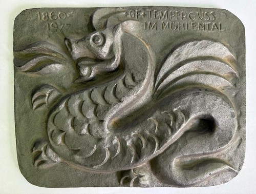 Gusseisen relief drache - gusseisen,
