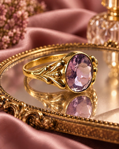 Ring 333 gelbgold mit ovalem - ring,