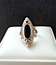 Antik Art Déco Damen Schiffchen Ring 925 Silber Gr.61