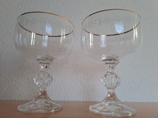 2 Stiel-Gläser, ca. 13 cm