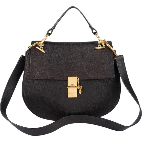 Chloé black grained - grained, leather