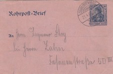 Rohrpostbrief 1905 innerhalb