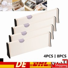 8PCS Schubladenteiler verstellbar Schubladentrenner Organizer Schubladeneinsatz