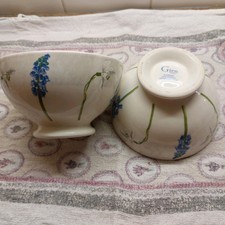 FAÏENCERIE De Gien "Alice" 2x Müslischüssel, Schüssel, unbenutzt - top