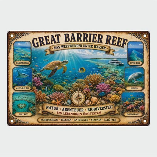 Blechschild great barrier - great, reef