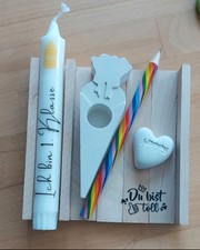 Deko Einschulung Kerzenhalter Set Handmade Keraflott Geschenk Schule
