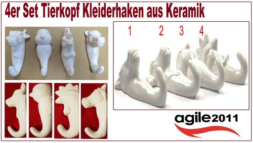 4er set tierkopf - 4er,