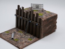 Spundwand - Maßstab H0 1:87 - Höhe 60/65/70mm -Baustelle - Baugrube - Ladegut