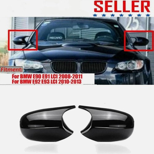 Spiegelkappen glanz schwarz - 2x,