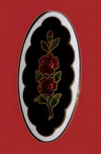 Vintage Brosche Rosenmotiv/