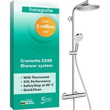 Hansgrohe Crometta S Showerpipe 240 1jet Duschsystem mit Thermostat-unvollstandi