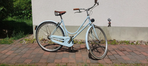 Woman bike cicli - blume, vintage