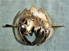 Haarspange,Alpaka/Messing, Handarbeit, Unikat, leicht biegbar, mit Metallstab