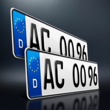 2 Kfz Kennzeichen | 460 x 110mm | Nummernschild | Autokennzeichen | DHL-Versand