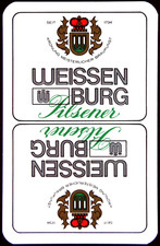 Skatspiel/Brauerei WEISSENBURG Pilsener ("W" mit schwarzem Rand) Die echten ASS