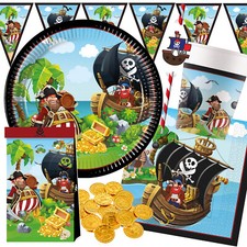 PIRATEN KINDERGEBURTSTAG Geschirr Deko Mitgebsel Kinder Geburtstag Motto Party 