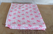 Schöner alter Bettbezug Baumwolle Nadeldruck  Rote Rosen  1,76m x 1,40m NR2