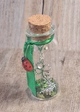 Glücksbringer Anhänger Kleeblatt und Marienkäfer Gastgeschenk Neujahr 2026 Deko