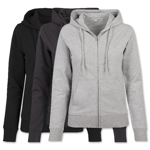 Damen sweat jacke mit kapuze - mit,