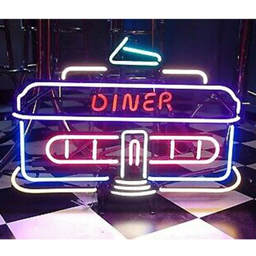Diner 48cm glas leuchtreklame - diner,
