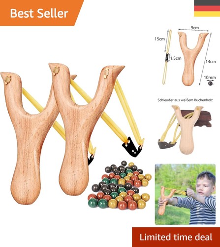 Steinschleuder set holz gummi - steinschleuder,