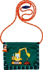 Brustbeutel Bagger Geldbörse Kinder Portemonnaie Jungen Baustelle NEU