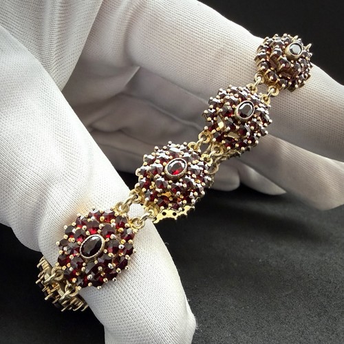 Vintage granat armband tracht - vintage,