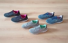 3 Paar Skechers Schuhe Set Sneaker Freizeitschuhe schwarz blau grau Gr. 41