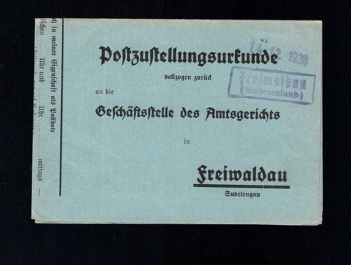 Landpost 1938 freiwaldau - landpost,