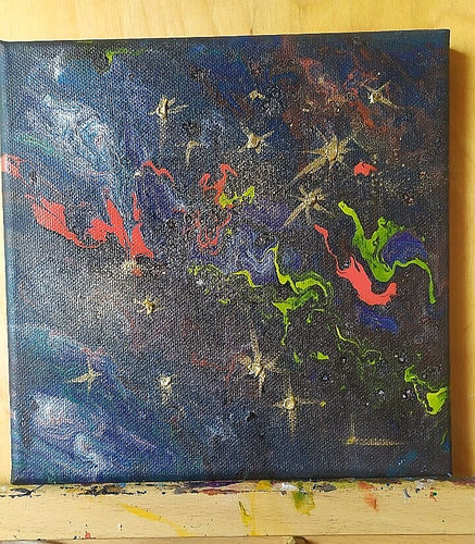Acrylbild abstrakte kunst - acrylbild,