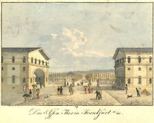 Frankfurt Affentor Original Umrisskupferstich Wilmans 1820