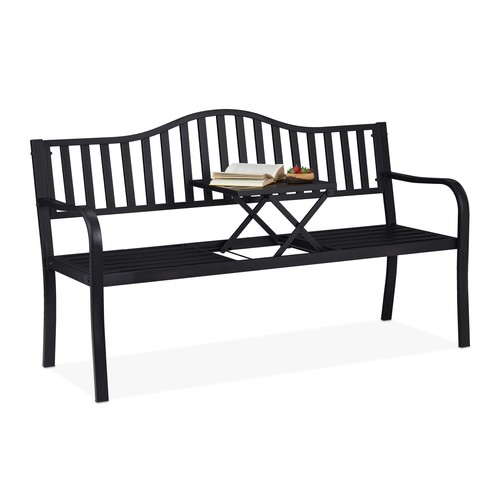 Gartenbank mit klapptisch - gartenbank,