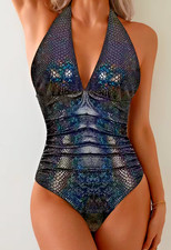 Damen Badeanzug Glitzer