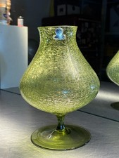 Vintage 70er Glasvase Grün