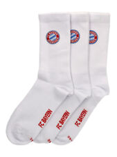 FC Bayern München Crew Socken 3er Set Weiß
