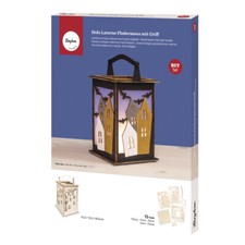 Holz Laterne Fledermaus