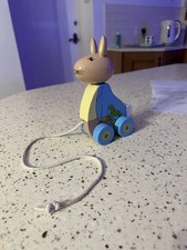 Holz Beatrix Potter Peter Rabbit zum Mitziehen 7 Zoll Baby Kleinkind Spielzeug Hase