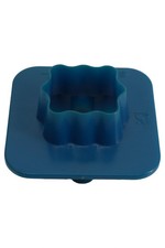 TUPPERWARE Ausstechform Blume Kunststoff Blau 5x5x3cm Backform Keksausstecher