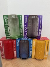 2025 - 5er Set McDonalds Deutschland Gläser Coca Cola Gelb Rot Blau Grün Lila