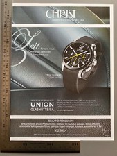 Union Glashütte Belisar Chronograph Original 2009 Vintage Werbung advert Reklame