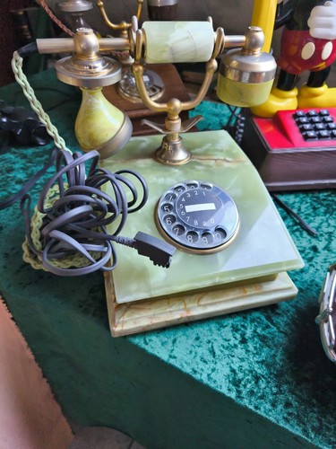 Altes marmor telefon mit - altes,