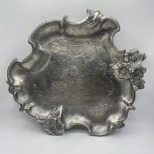 Jugendstil  Zinn Teller mit