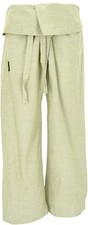 Thai Fischerhose aus fester Baumwolle, Wickelhose, Yogahose, Unigröße - salbe