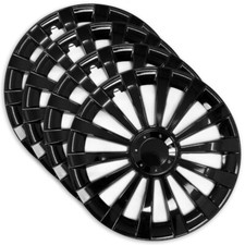4x Radkappen Radblenden Radzierblenden Meridian Schwarz 15 Zoll für Volkswagen