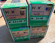 4 Packungen SWG Holzschrauben Seko verzinkt inkl. Bit pro Pack / HolzDV3