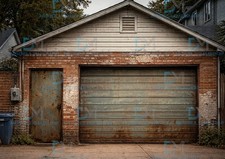 Rückwand diorama garage decal - garage,